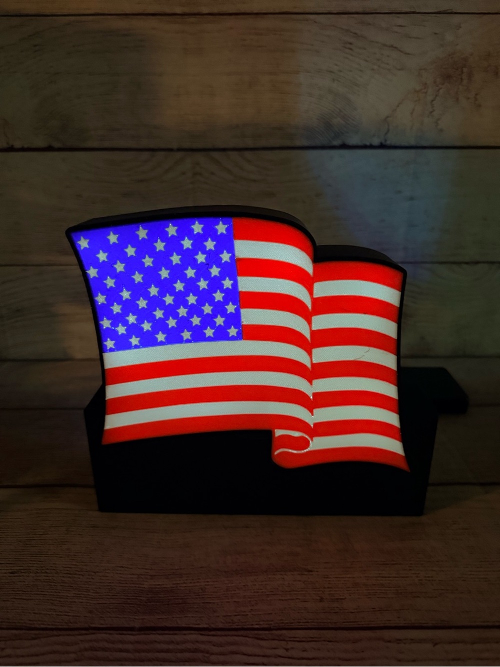 American Flag LED Light Box Multicolor with Remote - Picture 5 of 12